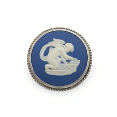 Vintage 925 Sterling Silver Wedgwood Cupid Brooch