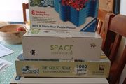 Premium Jigsaw Puzzle Bundle 4 Puzzles, Jumbo Mat &amp; Ravensburger Sort Trays