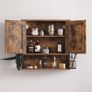 Wall cabinet kitchen bathroom vintage brown Image 3