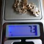 Vintage 9c 375 Solid Yellow Gold Solid Diamonds  Link Bracelet L-5,7" 7,3 g Image 9