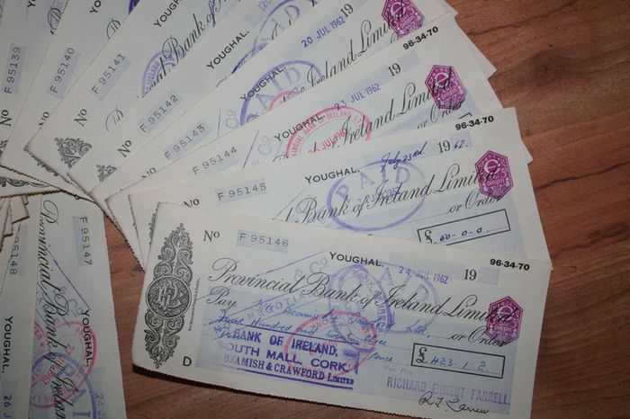 CHEQUES - 1962 - Provincial Bank of  Ireland Limited