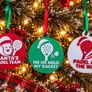 Set of 3 Padel Christmas Ornaments, Xmas Padel Lover Gift, 3D Printed Decoration Image 2
