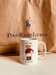 Vintage 1997 Ralph Lauren Polo Bear Mug Polo Match Bear Collector Piece
