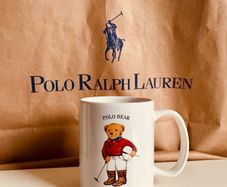 Vintage 1997 Ralph Lauren Polo Bear Mug Polo Match Bear Collector Piece