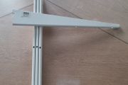 47cm White twin-slot Shelf / Shelving U-brackets