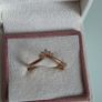 Pandora Tiara wishbone cubic zirconia rose gold plated size 54 perfect condition (no box) Image 7