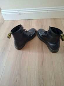 Dr. Martens Black Leather Boots 8 hole 1460 model UK Size 10