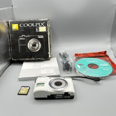 Nikon Digital Camera Coolpix L25 10.1MP White Tested + Full Kit - Boxed