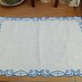 vintage linen, linen traycloth, hand embroidery Image 2