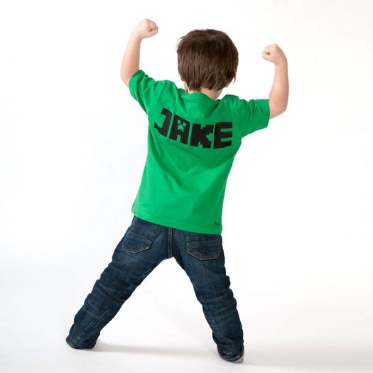 Personalised Minecrafter T-shirt kids minecraft tee t-shirt