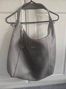 DKNY genuine leather hobo bag