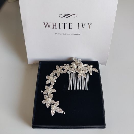 Bridal hair piece by White Ivy
