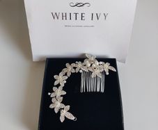 Bridal hair piece by White Ivy