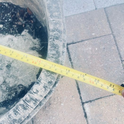 concrete garden pots