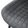 Set of 6 Grey Velvet Dining Chairs Image 5