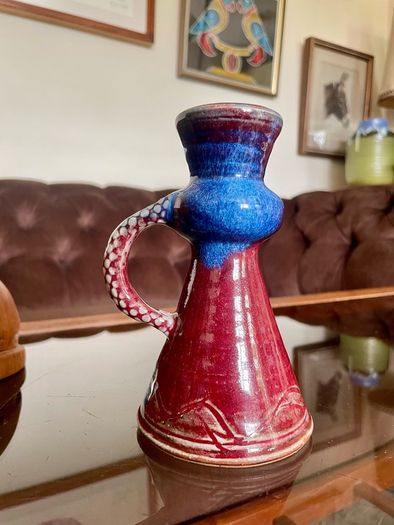 Vintage Glossy Michael Kennedy Sligo Handmade Candle holder with Stylised Handle