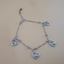925 Sterling Silver Heart Charm Bracelet with LOVE Pendants Elegant Adjustable Chain Jewelry Image 2