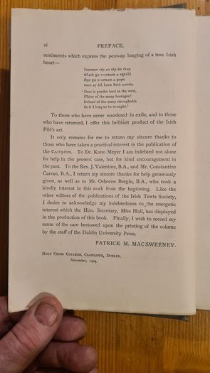 Caitreim Congail Clairingnig. Marital Career Of Co Ghal Clairinghneacht. Edited For The First Time With  Translation, Introduction, Poets, And Glossery. By Patrick M Mcsweeney. 1904 Hardback.