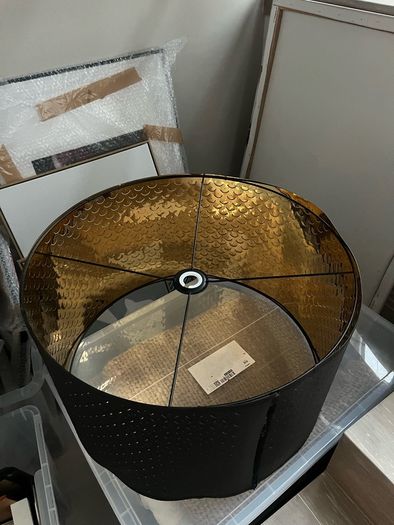 Large gold lampshade