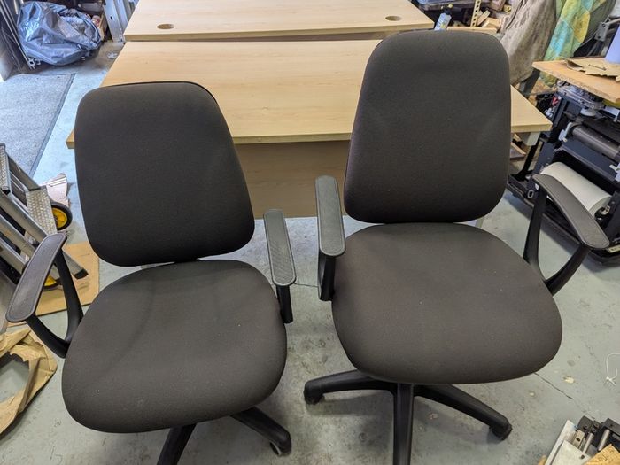 office desk and chairs
