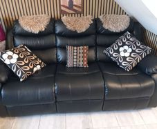 3 Seater leather reclining Sofa