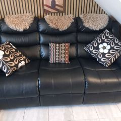 3 Seater leather reclining Sofa