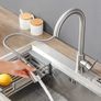 36644 Brushed Nickel Kitchen Faucet Single Hole Pull Out Kitchen Sink Mixer Tap Image 3