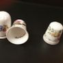 Collection of Flower Themed Gold Coloured Edged Thimbles Image 3