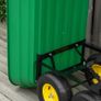 125 Litre Large Garden Cart Heavy Duty 4 Wheel Trolley Dump Wheelbarrow Tipping Truck Trailer - Green Image 3