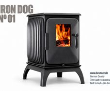 Brunner IRON DOG 01 Wood-Burning Stove, 7kW, A Rated, German Cast Iron