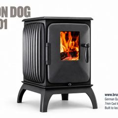 Brunner IRON DOG 01 Wood-Burning Stove, 7kW, A Rated, German Cast Iron