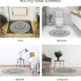 Round Cotton Area Rugs 90cm Washable Machine Hand Woven Tassels Circle Rug Carpet Chic Bohemian Pattern Floor Mats Boho rug for Bedroom Living Room Sofa Coffee Table Swing Chair Bed Side Image 4