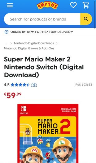 Nintendo Switch Mario Maker 2