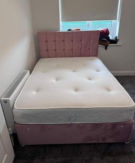 New Stylish single ,Double 4ft, 4ft6, King 5ft And 6ft Superking Sizes Divan Beds Instock. Drawers And Optional Tufted Mattresses Available. Free Delivery