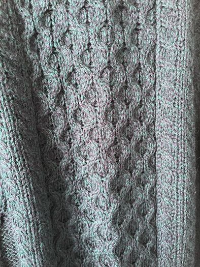 Aran Crafts Sweater Green/Petrol Blue