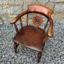 Victorian Elm & Beech Windsor Armchair. Image 3