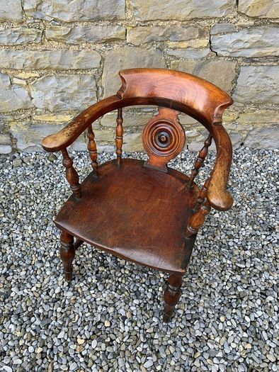 Victorian Elm & Beech Windsor Armchair.