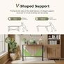 100 cm Computer Desk With Wheels, Gaming Desk for Small Spaces, Modern Simple Style Desk for Home Office, Study Student Writing Desk,Brown Image 5