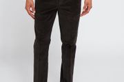 Mens Charcoal Regular Fit Stretch Cords W38 L35