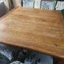 Danube solid Oak Table with 6 leather chairs Image 5