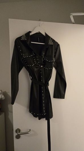Leatherette Studded Dress Jacket
