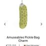 New JELLYCAT Amuseables Pickle Bag Charm Image 2