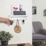 6 Hooks Key Holder Wall Mounted, Letter Holder with Key Hooks, Mail Organizer Wall Mount with Key Hanger, Small Key Rack for Hallway, Entryway, Kitchen, Bathroom (FREE POSTAGE) Image 5