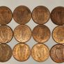 Ireland 1963 1964 1965 1966 1d Penny 12 Uncirculated Red Coin Lot Image 2