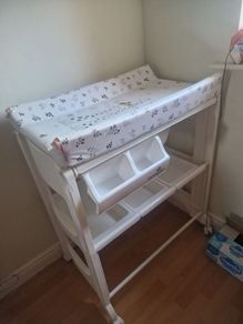 changing table with bathub