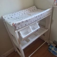 changing table with bathub