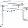 IKEA MICKE desk, white, 142x50 cm, 2 drawers Image 6