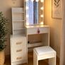 Dressing Table LED with Mirror & Stool Image 7
