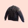 Women's black quilted short bomber jacket Image 5