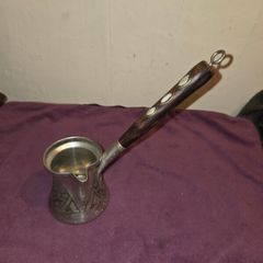 Vintage Turkish Coffee Pot with Mother of Pearl inlay handle